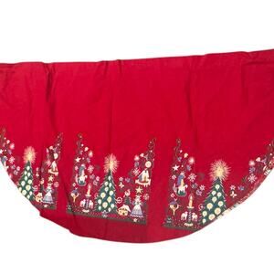 VINTAGE  Wilendur "Alpine Holiday" Christmas tablecloth